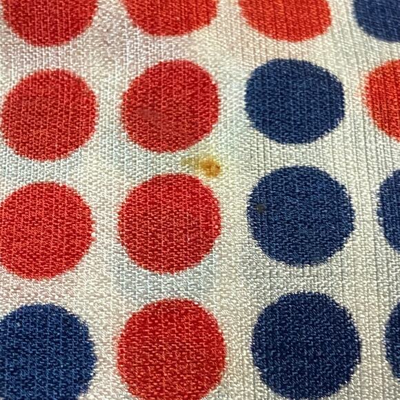 Vintage Neck Tie Red Blue Polka Dot 56x4 70s Collector Movie Prop Circus Clown - Picture 6 of 7